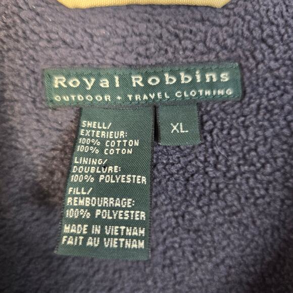 Royal Robbins Coat Men's XL Tan Canvas Fleece Lined Chore Outdoors Field Casual - Picture 4 of 11